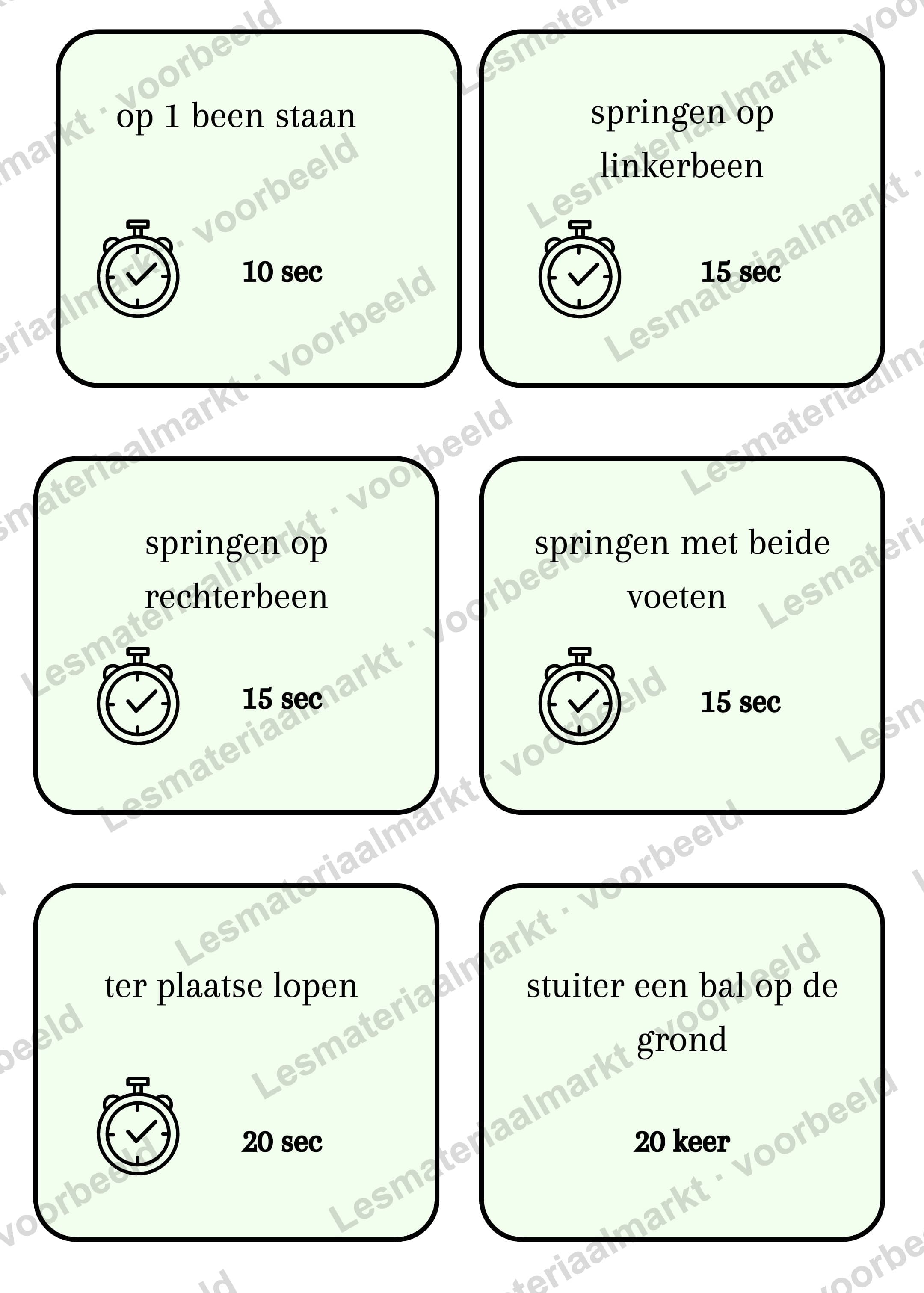 Preview 1 van Beweeg Opdrachtkaarten